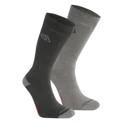 Turistické ponožky Craghoppers NosiLife Travel Twin Pack Socks - black pepper/mid grey