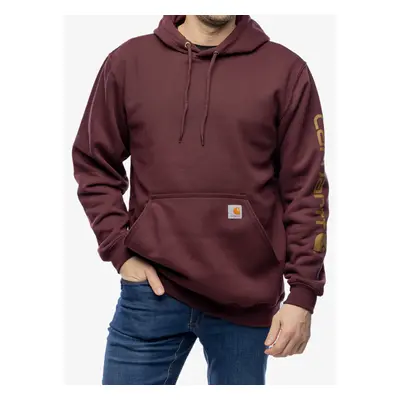 Mikina Carhartt Sleeve Logo Hooded Sweatshirt - port