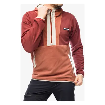 Fleece mikina Columbia Backbowl Lite Half Zip Hoodie - spice/auburn/dark stone