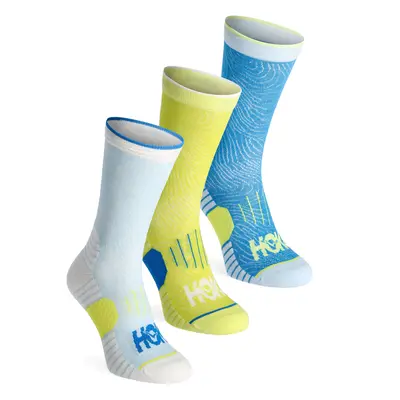 Běžecké ponožky Hoka Crew Run Sock 3-Pack - diva blue/ice/primrose