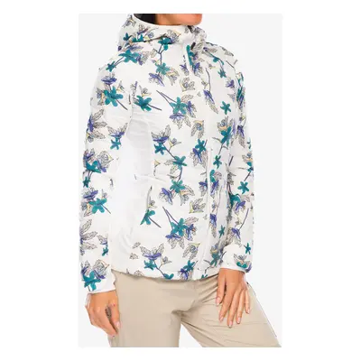 Zateplená bunda dámská Columbia Powder Pass Hooded Jacket - sea salt tiger lilies print