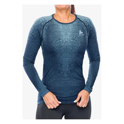 Dámská funkční mikina Odlo Performance Warm Blackcomb BL Top Crew Neck LS - provincial blue