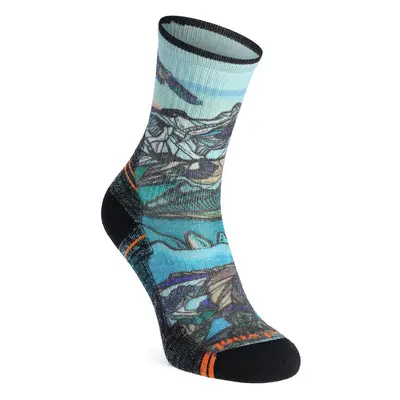 Merino ponožky dámské Smartwool Hike Light Cushion Icy Range Crew Socks - multi color