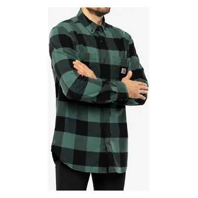 Košile Carhartt Midweight Flannel L/S Plaid Shirt - slate green