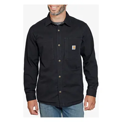 Košile Carhartt Fleece Lined Snap Front Shirt Jac - black