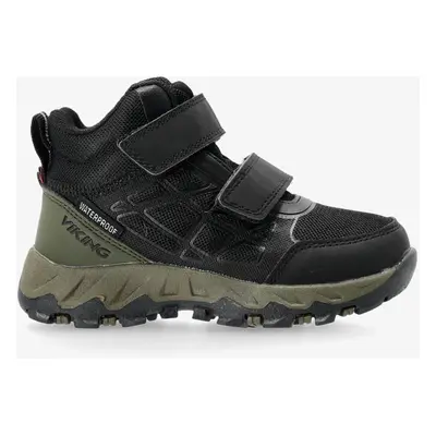 Dětské boty Viking Track Mid WP 2V - black/olive