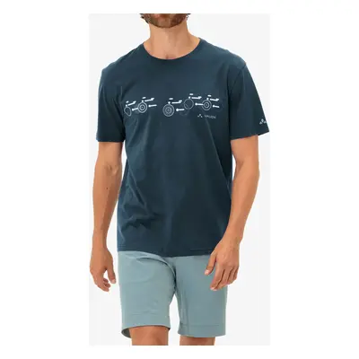 Bavlněné tričko Vaude Cyclist T-Shirt V - dark sea uni