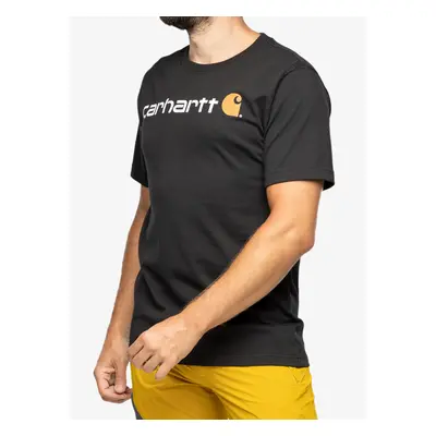 Bavlněné tričko Carhartt Core Logo T-Shirt S/S - black