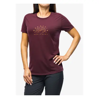 Dámské tričko s potiskem Mountain Equipment Headpoint Ray Tee - raisin