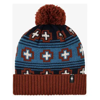 Zimní čepice Smartwool Fleece Lined Paths Beanie - deep navy paths crossed