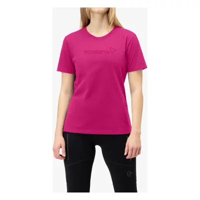 Bavlněné tričko dámské Norrona Cotton Norrona Viking T-Shirt - festival fuchsia