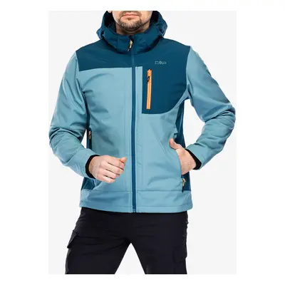 Softshellová bunda pánská CMP Vivo Jacket Zip Hood - hydro/bluesteel