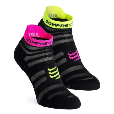 Ponožky na běhání Compressport Pro Racing Socks v4.0 Ultralight Run Low - black/safe yellow/neo 