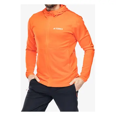 Outdoorova mikina adidas TERREX Xperior Light Fleece Hooded Jacket - semi impact orange