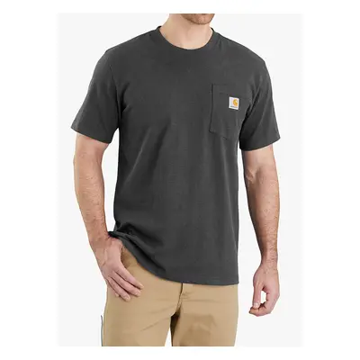 Bavlněné tričko Carhartt K87 Pocket S/S T-Shirt - carbon heather