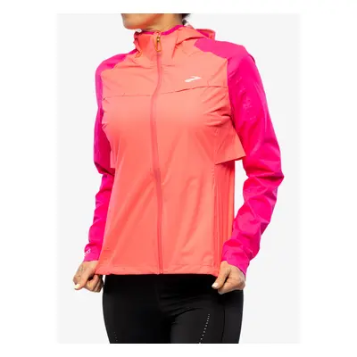 Bunda na běhání dámská Brooks High Point Waterproof Jacket - hyper pink/fuchsia