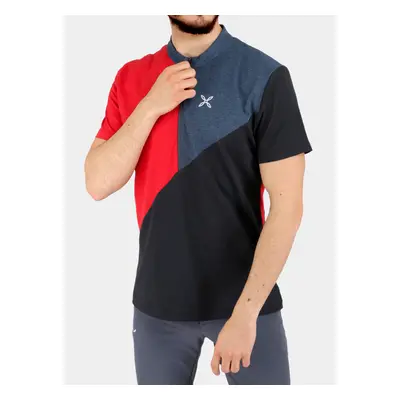 Rychleschnoucí tričko Montura Vertical Block Zip T-shirt - red