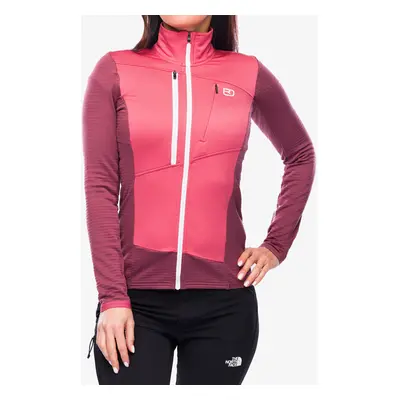 Dámská mikina se zipem Ortovox Fleece Grid Jacket - mountain rose/rose