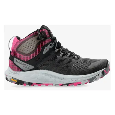 Turistické boty dámské Merrell Antora Mid WP - black/fuchsia