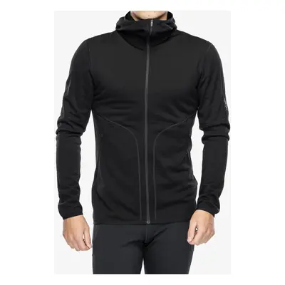 Mikina s kapucí Icebreaker Merino Realfleece Elemental II LS Zip Hood - black