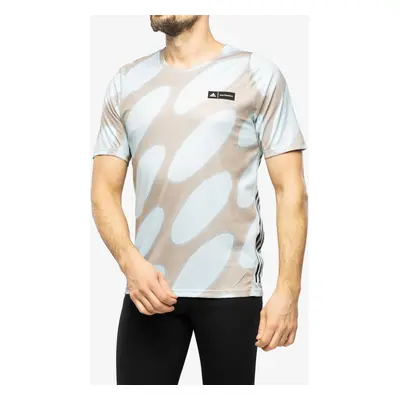 Pánské tričko adidas x Marimekko Run Icons 3-Stripes T-Shirt - ice blue/brown/blue