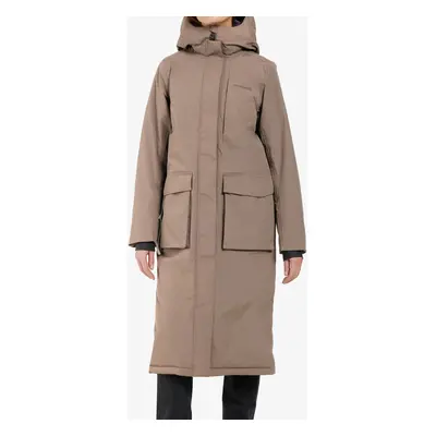 Dámský kabát Didriksons Leya Parka Long - mocha brown