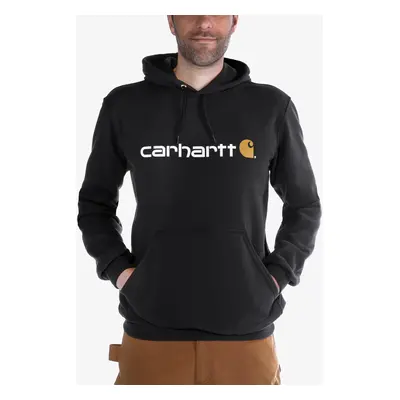 Mikina s kapucí Carhartt Signature Logo Sweatshirt - black