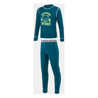 Sada Sensor DF Set Wild Tee L/S + Underpants Youth - sapphire