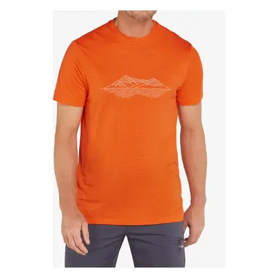 Merino triko Icebreaker Merino Tech Lite SS T Pukaki Reflected - blaze