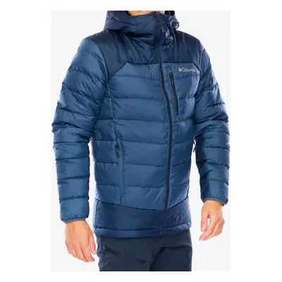 Péřová bunda Columbia Autumn Park Down Hooded Jacket - dark mountain/collegiate navy