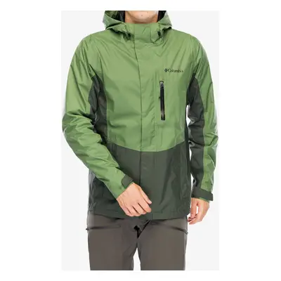 Bunda do deště Columbia Pouring Adventure III Jacket - canteen/greenscape