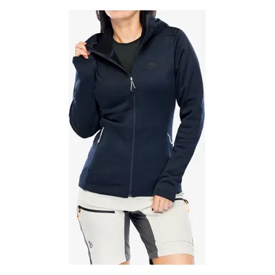 Dámská mikina s kapucí Didriksons Anneli Full Zip - dark night blue