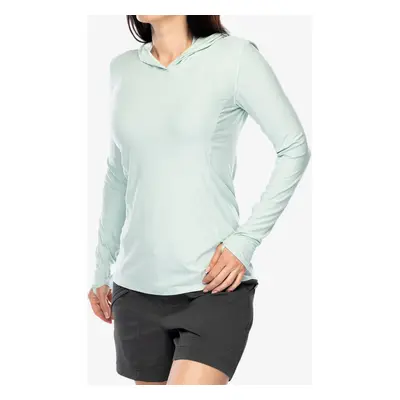 Dámská mikina s kapucí Royal Robbins Amp Lite Hoodie - surf spray htr