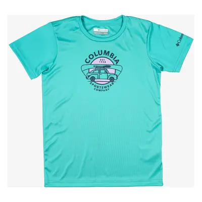 Dívčí tričko Columbia Mirror Creek Short Sleeve Graphic Shirt - geyser/graphic