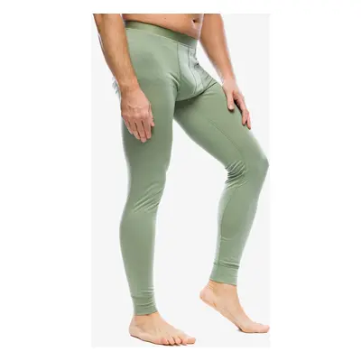 Termolegíny Odlo Merino BL Bottom Long - matte green