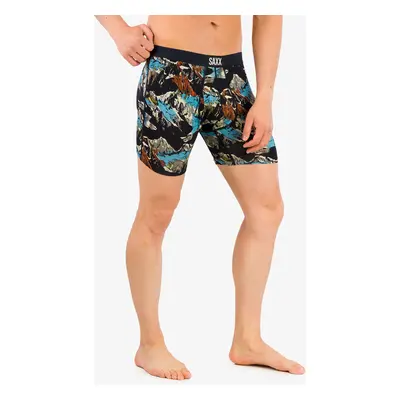 Boxerky Saxx Ultra Boxer Brief Fly - black mountainscape