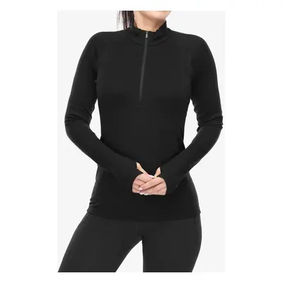 Dámská funkční mikina Icebreaker MerinoFine Polar LS Half Zip - black