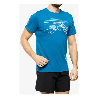 Bavlněné tričko Inov-8 Graphic Tee SS Helvellyn - blue