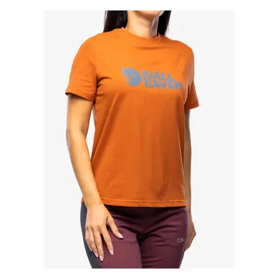 Bavlněné tričko dámské Fjallraven Logo Tee - terracotta brown