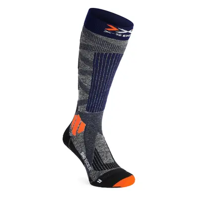 Lyžařské ponožky X-Socks Ski Rider 4.0 - stone grey/melange blue