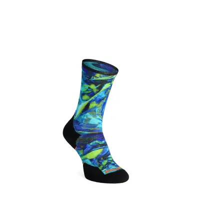 Ponožky na běhání Smartwool Trail Run Targeted Cushion Reflections Print Crew Socks - capri