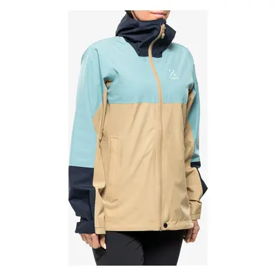 Dámská bunda do deště Haglofs Finch Proof Jacket - sand/blue