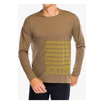 Mikina na běh Salomon Sense Aero LS Tee GFX - shitake