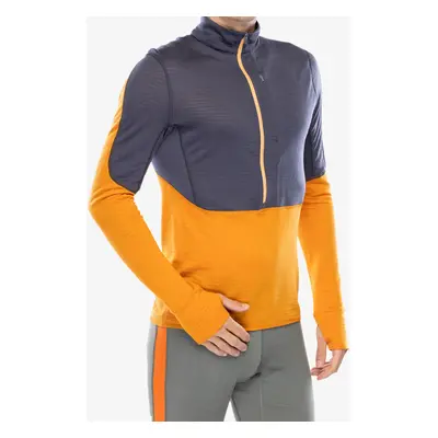 Mikina bez kapuce Icebreaker Merino Realfleece Descender LS Half Zip - graphite/ray/feldsar/cb