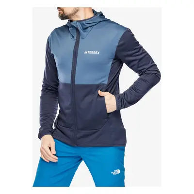 Mikina s kapucí adidas TERREX Xperior Light Fleece Hooded Jacket - shadow navy/wonder steel