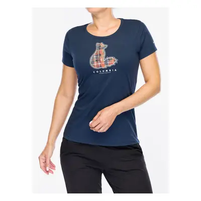 Bavlněné tričko dámské Columbia Daisy Days S/S Graphic Tee - collegiate navy/foxy omblur