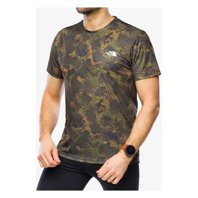 Sportovní tričko The North Face Reaxion Amp Crew Print - olive camo