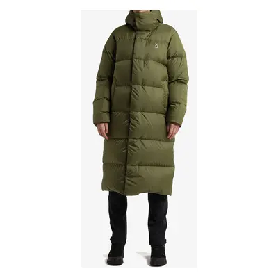 Dámský péřový kabát Haglofs Long Down Parka - olive green