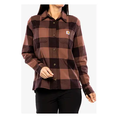 Dámská turistická košile Carhartt Midweight Flannel L/S Plaid Shirt - blackberry