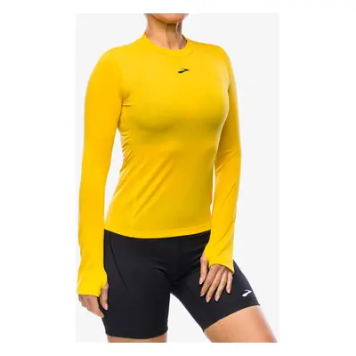 Mikina na běhání dámská Brooks High Point Long Sleeve - lemon chrome